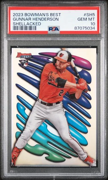 2023 Bowman's Best Gunnar Henderson Shellacked Mini Diamond #SH5 card image
