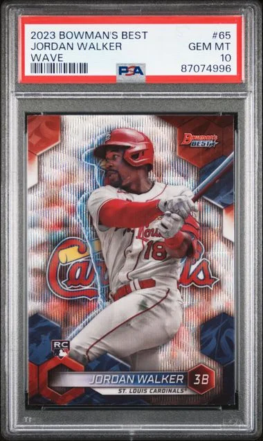 2023 Bowman's Best Jordan Walker Refractor #65 card image
