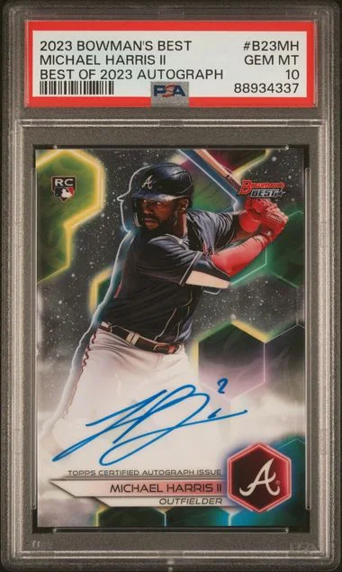 2023 Bowman's Best Michael Harris II Best Of 2023 Autographs #B23MH card image