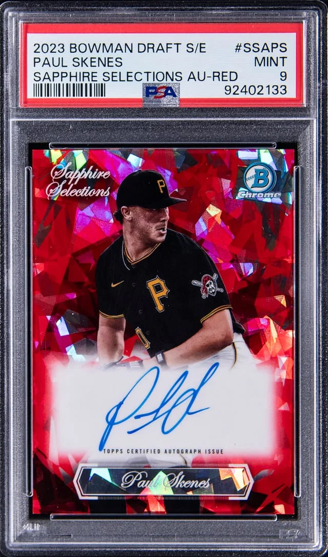 2023 Bowman's Best Paul Skenes Sapphire Selections Red #SSA-PS card image
