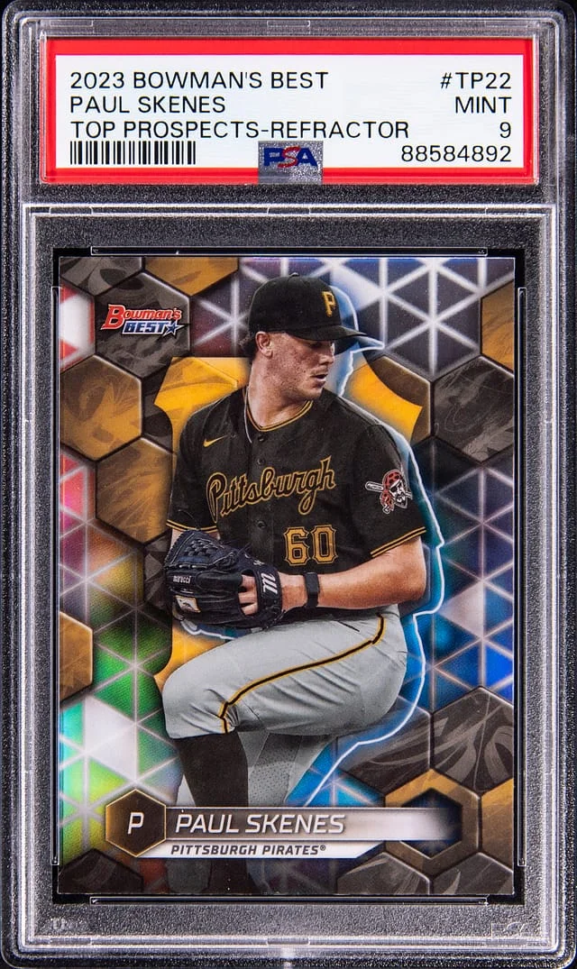 2023 Bowman's Best Paul Skenes Top Prospects Refractor #TP22 card image