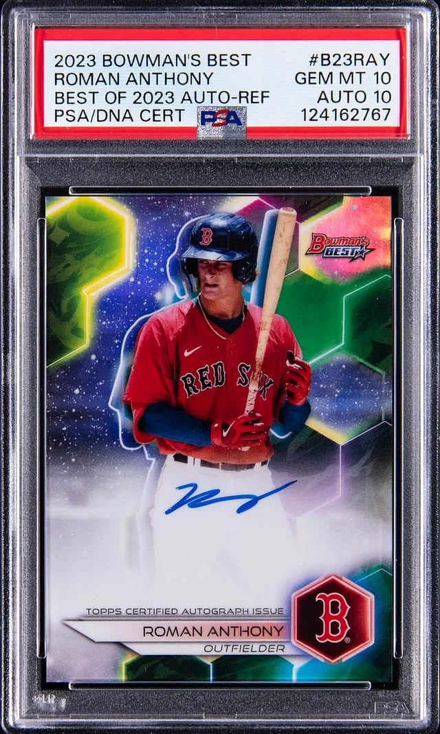 2023 Bowman's Best Roman Anthony of 2023 Autographs Refractor #B23-RAY card image