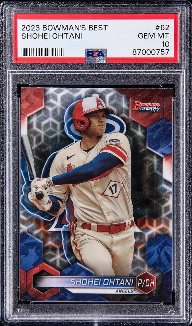2023 Bowman's Best Shohei Ohtani Wave Refractor #62 card image