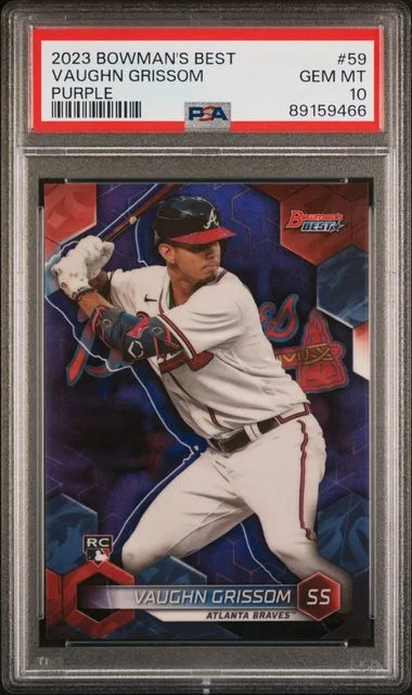 2023 Bowman's Best Vaughn Grissom Purple #59 card image