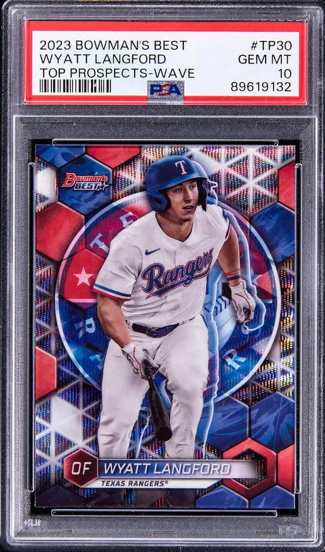 2023 Bowman's Best Wyatt Langford Top Prospects Wave #TP-30 card image