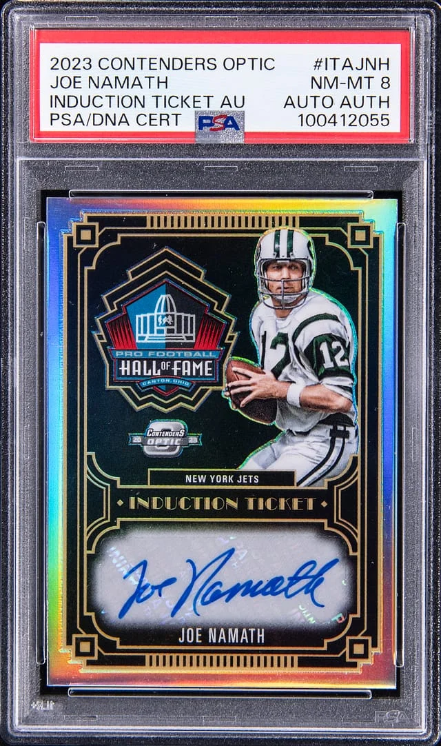 2023 Contenders Optic Joe Namath Induction Ticket Auto #ITAJNH card image