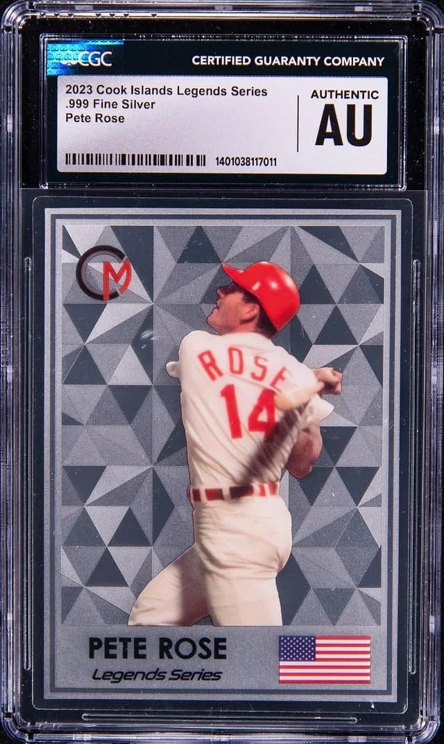 2023 Cook Islands Legends Series .999 Fine Silver Pete Rose Silver #NNO card image