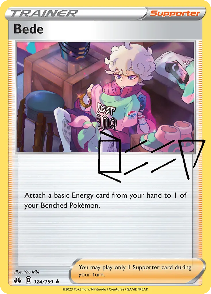 2023 Crown Zenith Bede #124/159 Rare Holo card image