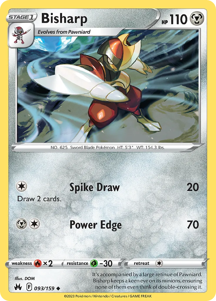 2023 Crown Zenith Bisharp #093/159 Uncommon card image