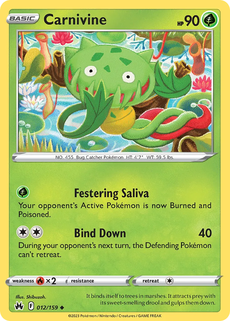 2023 Crown Zenith Carnivine #012/159 Uncommon card image
