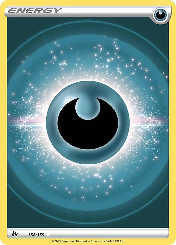 2023 Crown Zenith Darkness Energy #158/159 Rare Ultra card image