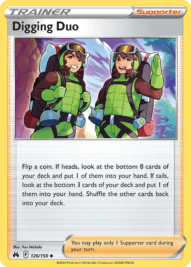 2023 Crown Zenith Digging Duo #126/159 Uncommon card image