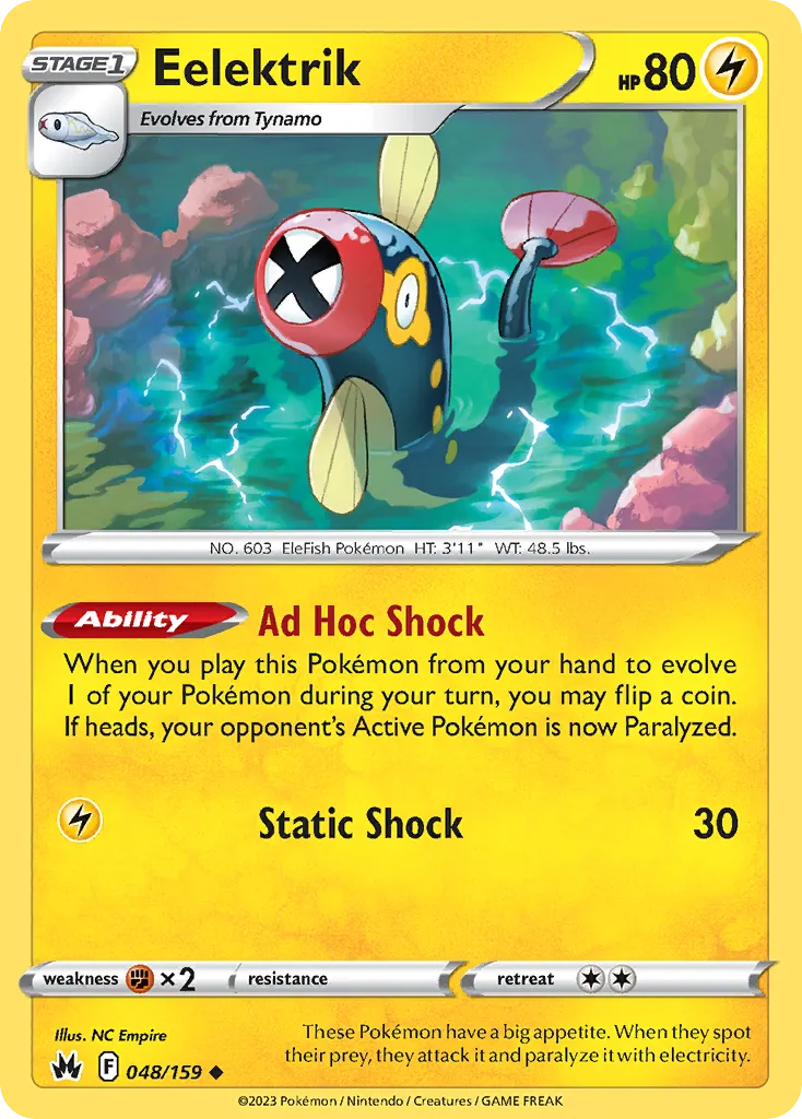 2023 Crown Zenith Eelektrik #048/159 Uncommon card image
