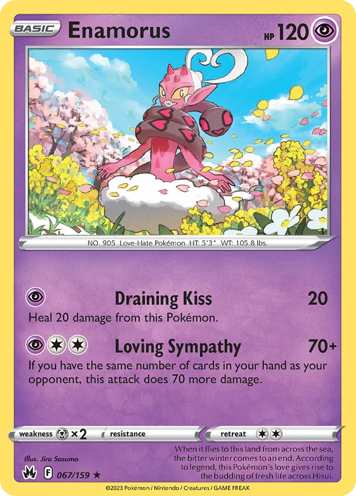 2023 Crown Zenith Enamorus #067/159 Rare card image