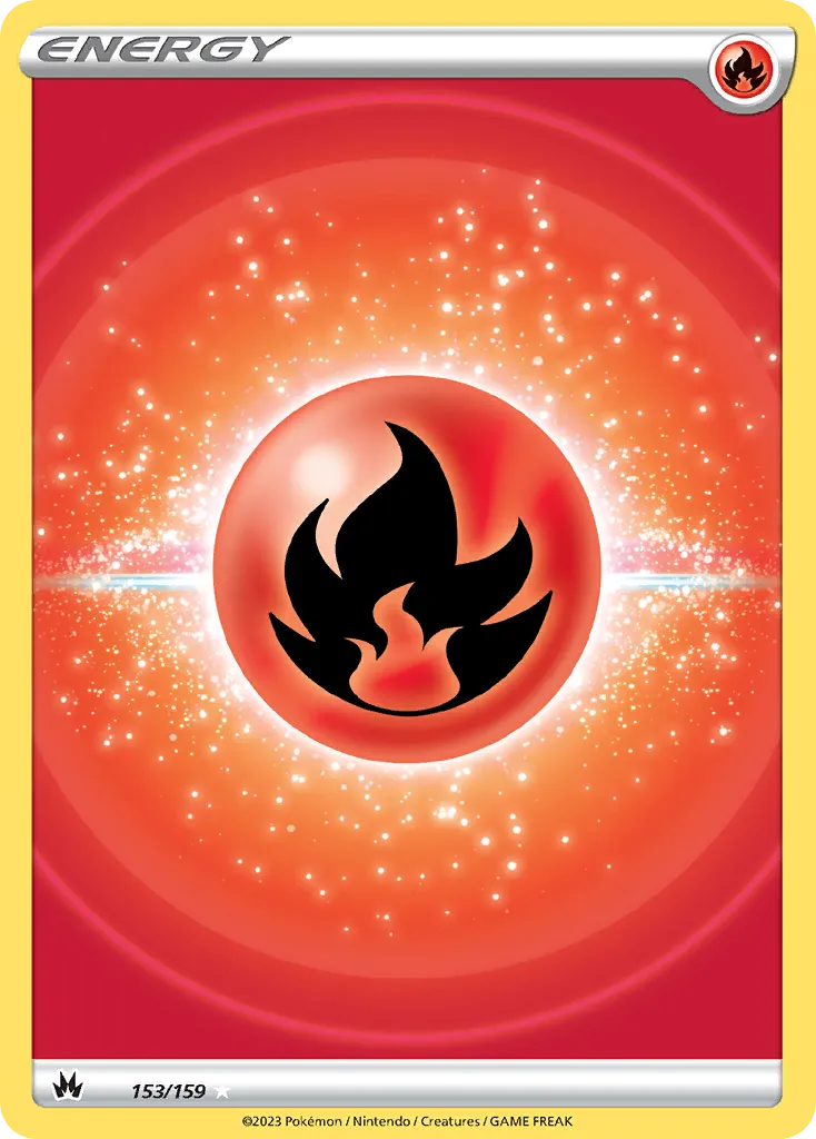 2023 Crown Zenith Fire Energy #153/159 Rare Ultra card image