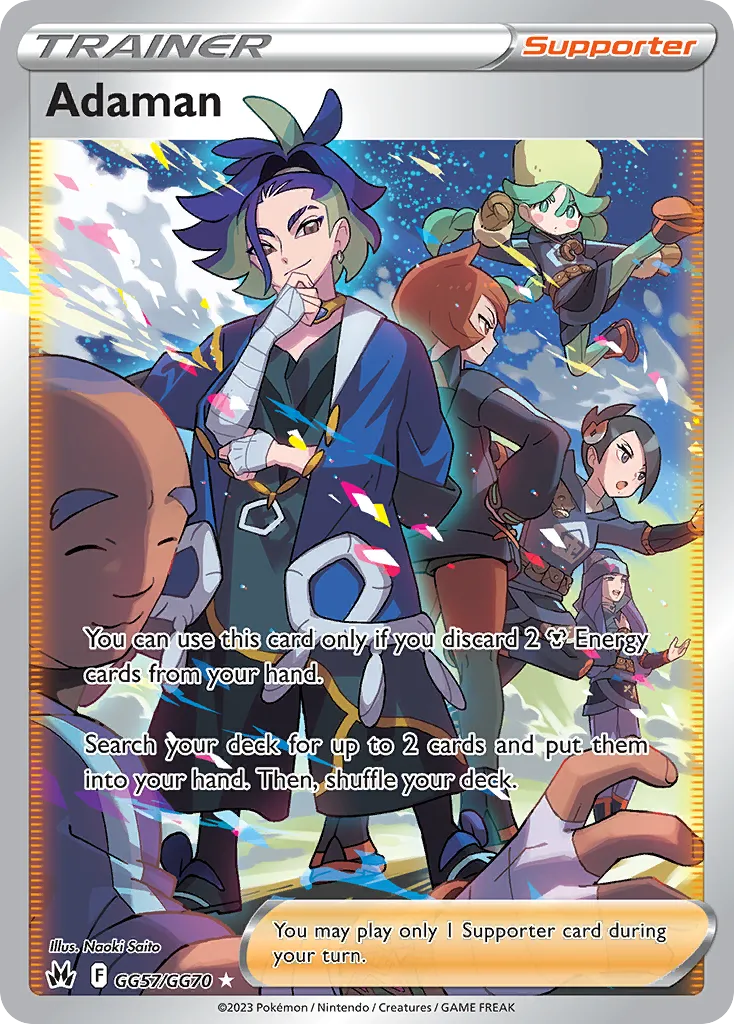 2023 Crown Zenith Galarian Gallery Adaman #GG57 Rare Ultra card image