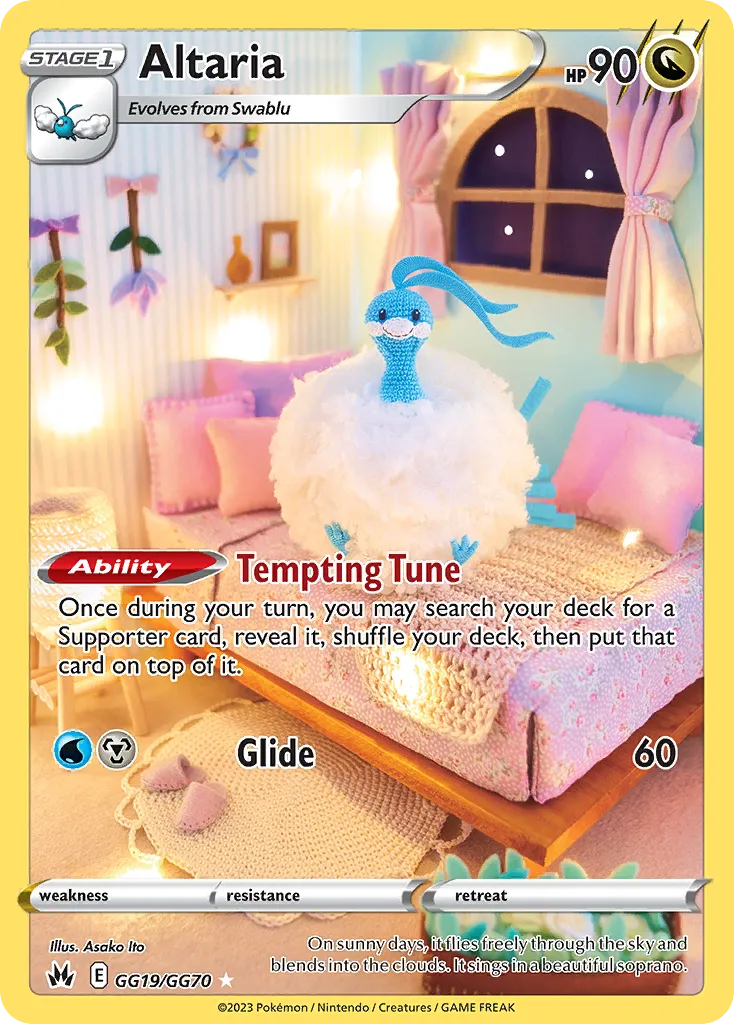 2023 Crown Zenith Galarian Gallery Altaria #GG19 Trainer Gallery Rare Holo card image