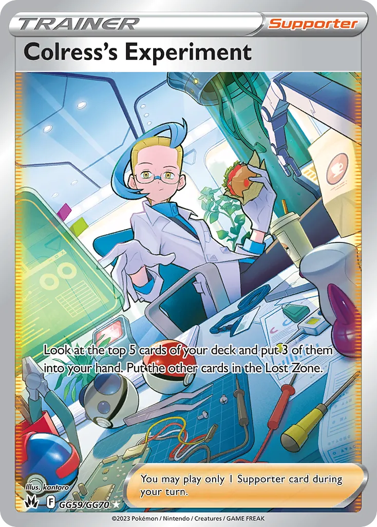 2023 Crown Zenith Galarian Gallery Colress's Experiment #GG59 Rare Ultra card image