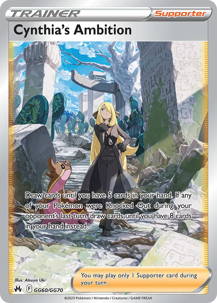 2023 Crown Zenith Galarian Gallery Cynthia's Ambition #GG60 Rare Ultra card image