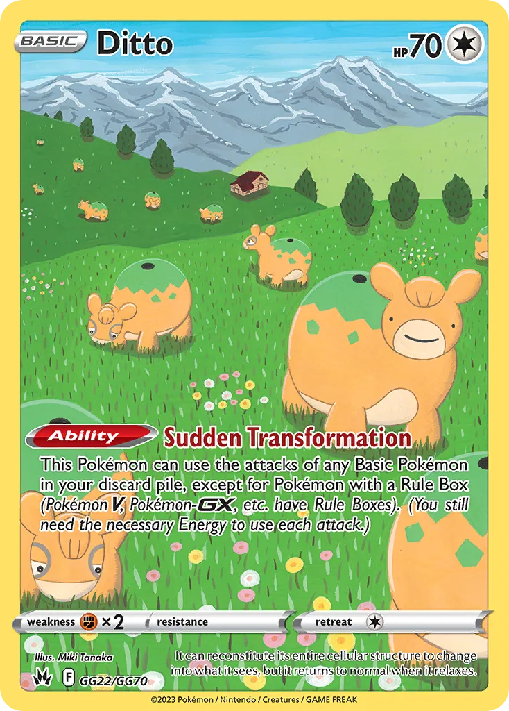 2023 Crown Zenith Galarian Gallery Ditto #GG22 Trainer Gallery Rare Holo card image