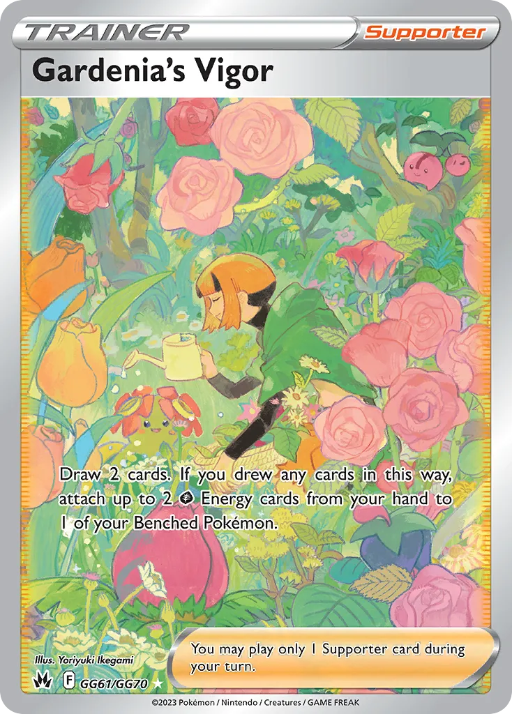 2023 Crown Zenith Galarian Gallery Gardenia's Vigor #GG61 Rare Ultra card image
