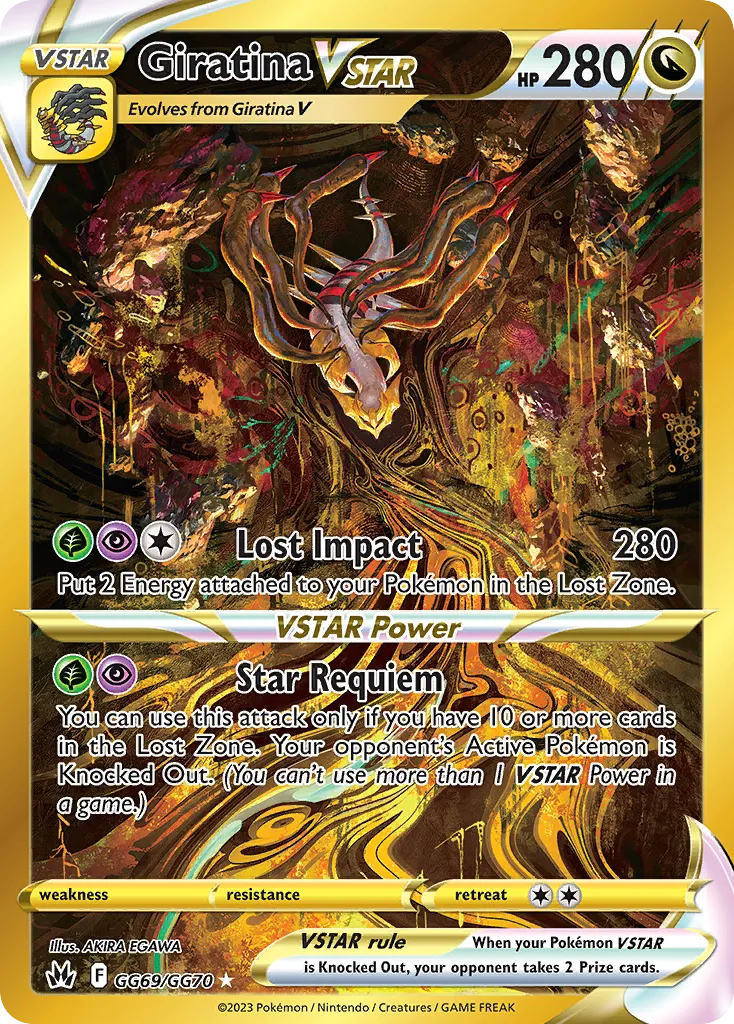 2023 Crown Zenith Galarian Gallery Giratina VSTAR #GG69 Rare Secret card image
