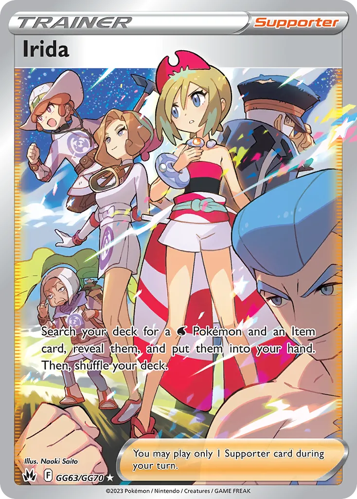 2023 Crown Zenith Galarian Gallery Irida #GG63 Rare Ultra card image