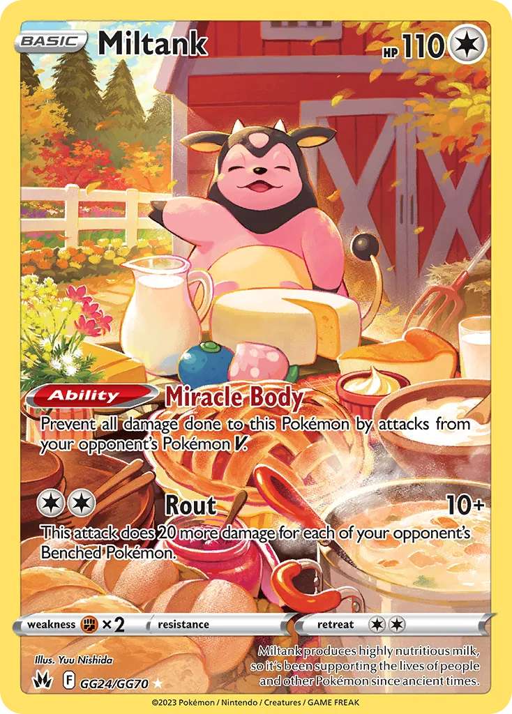 2023 Crown Zenith Galarian Gallery Miltank #GG24 Trainer Gallery Rare Holo card image