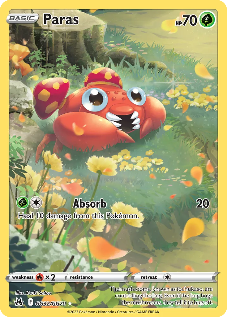 2023 Crown Zenith Galarian Gallery Paras #GG32 Trainer Gallery Rare Holo card image