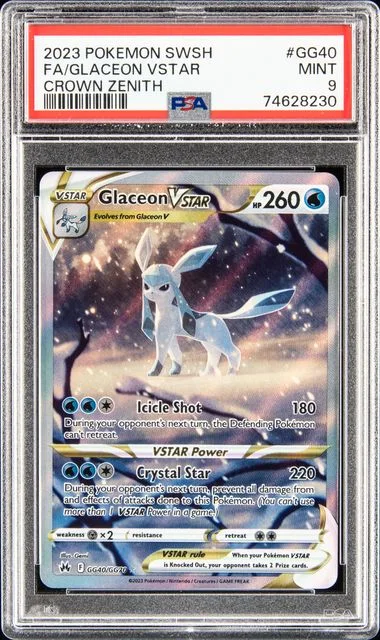 2023 Crown Zenith Glaceon VSTAR #GG40 Unlisted card image