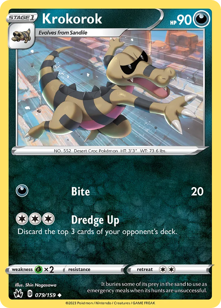 2023 Crown Zenith Krokorok #079/159 Uncommon card image