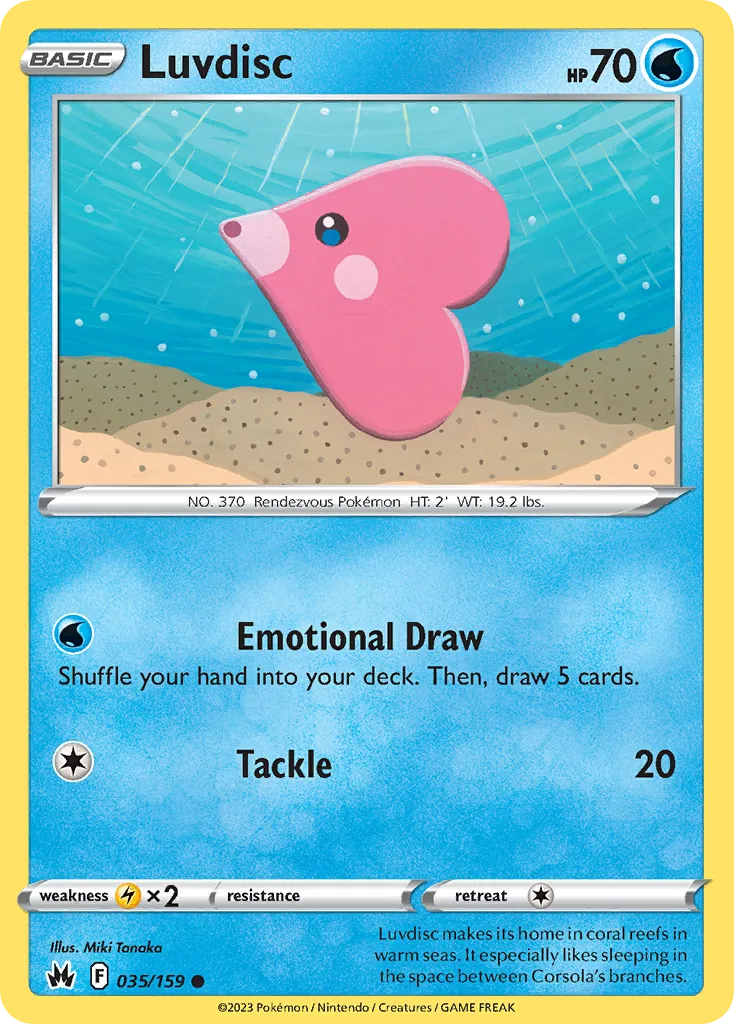 2023 Crown Zenith Luvdisc Common #035/159 Common card image
