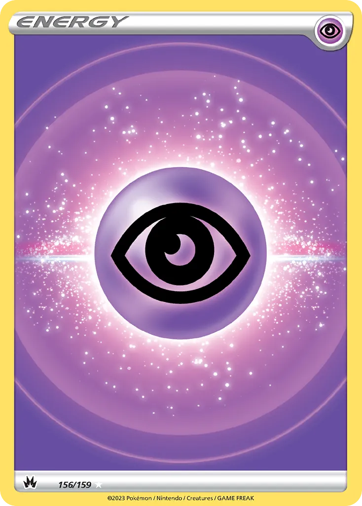 2023 Crown Zenith Psychic Energy #156/159 Rare Ultra card image