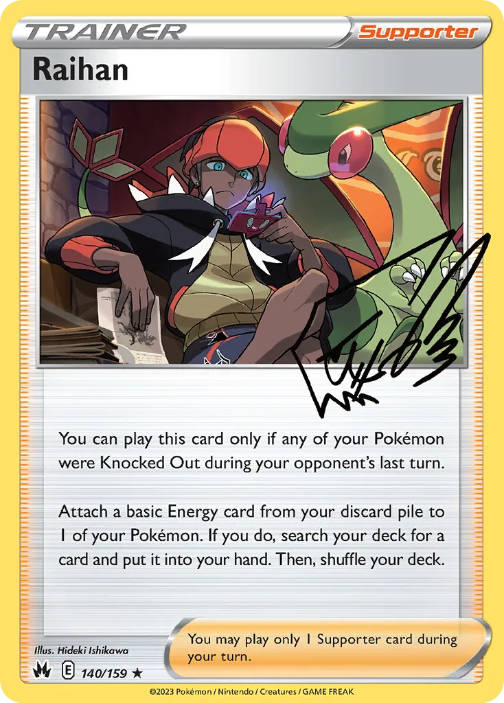 2023 Crown Zenith Raihan #140/159 Rare Holo card image