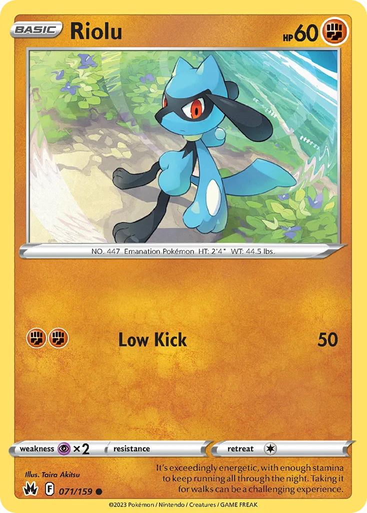 2023 Crown Zenith Riolu Common #071/159 Common card image