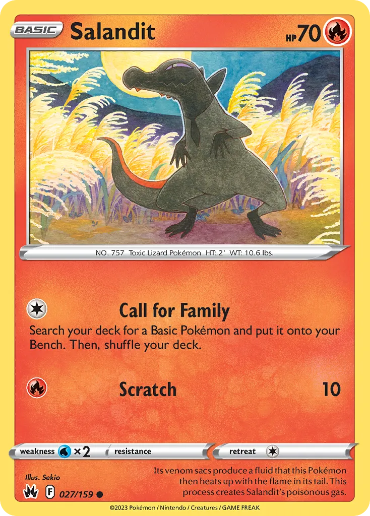 2023 Crown Zenith Salandit Common #027/159 Common card image