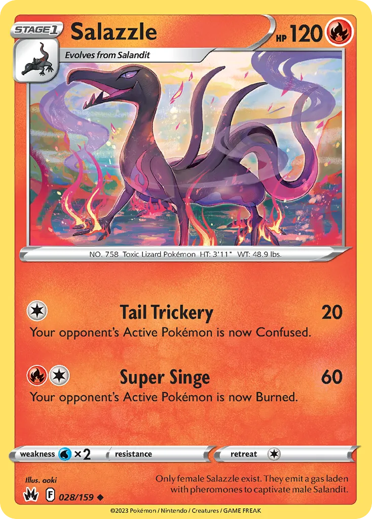 2023 Crown Zenith Salazzle #028/159 Uncommon card image