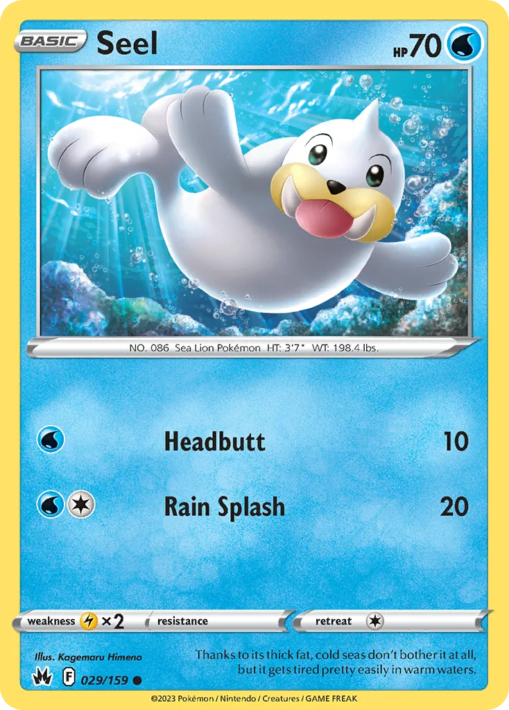 2023 Crown Zenith Seel Common #029/159 Common card image
