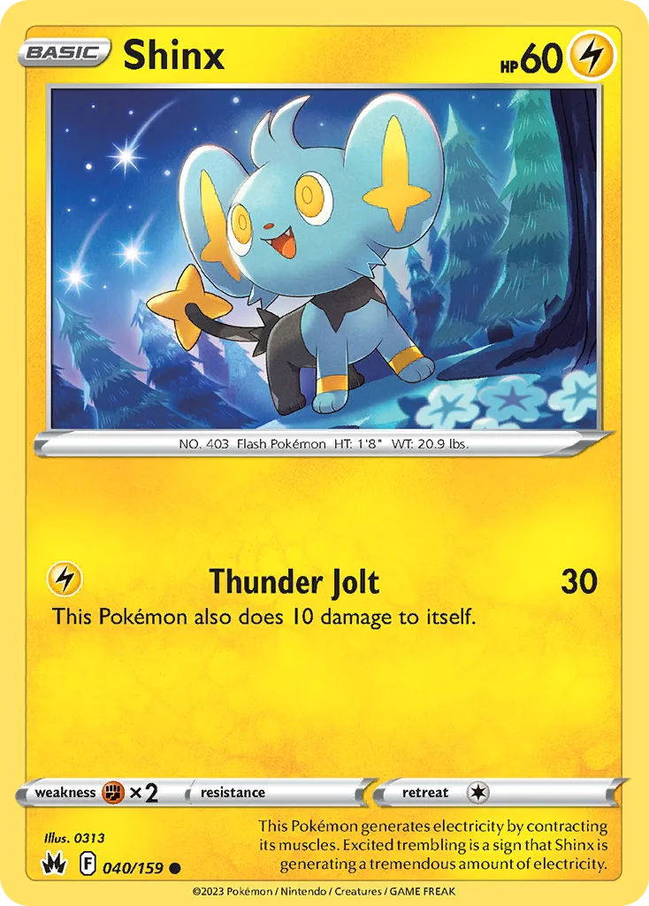 2023 Crown Zenith Shinx #040/159 Common card image