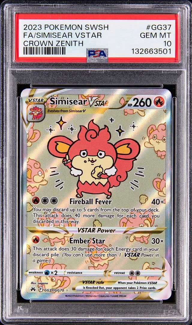 2023 Crown Zenith Simisear VSTAR #GG37 Unlisted card image