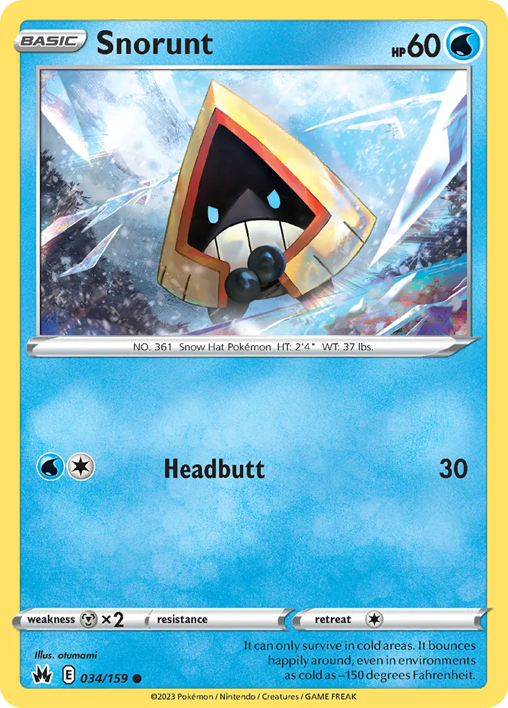 2023 Crown Zenith Snorunt Common #034/159 Common card image