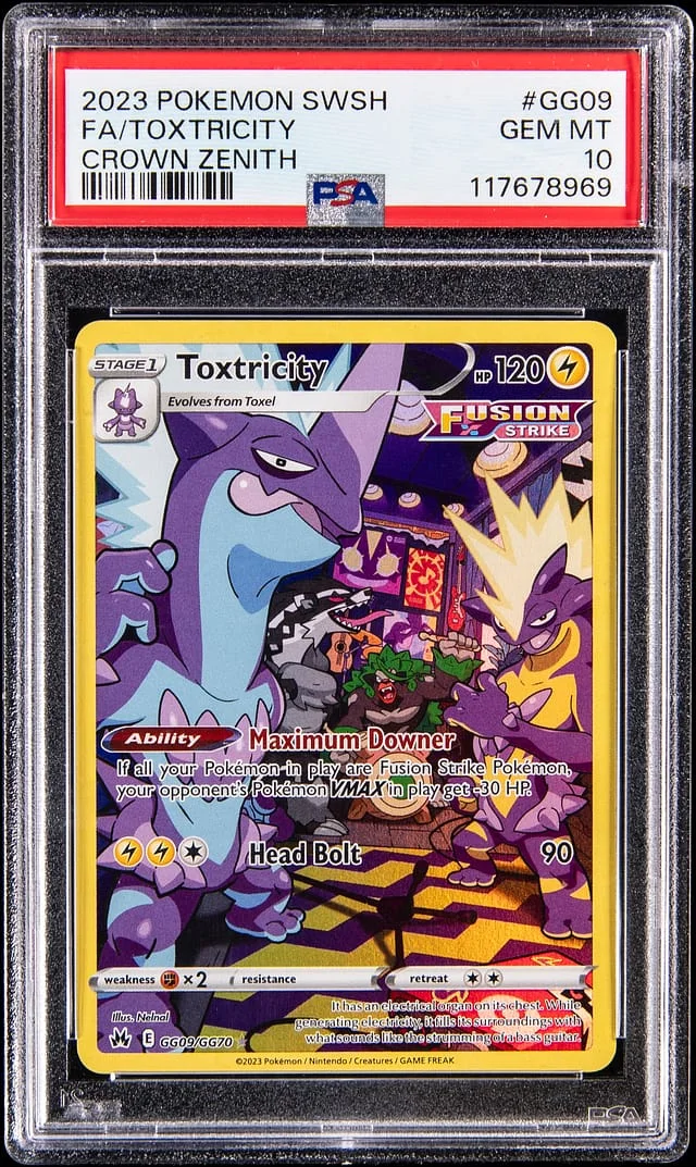 2023 Crown Zenith Toxtricity #GG09 Unlisted card image