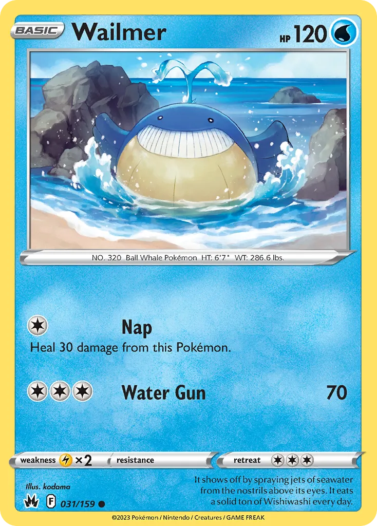 2023 Crown Zenith Wailmer Common #031/159 Common card image