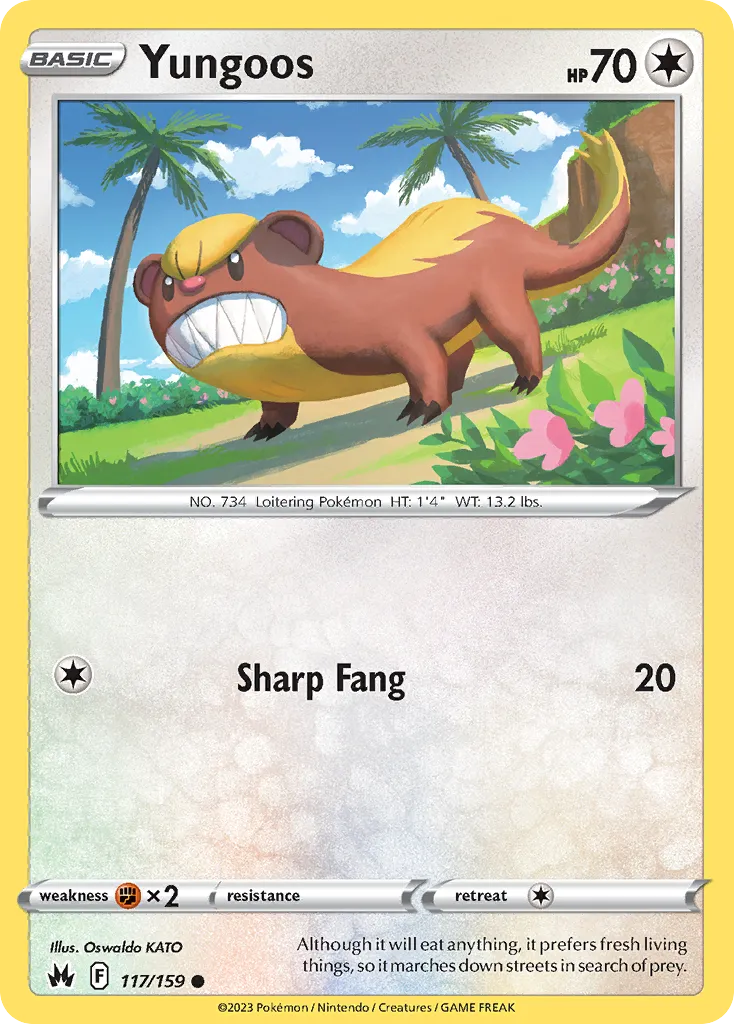 2023 Crown Zenith Yungoos Common #117/159 Common card image