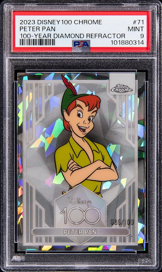 2023 Disney 100 Chrome 100-Year Diamond Refractor Peter Pan #71 card image