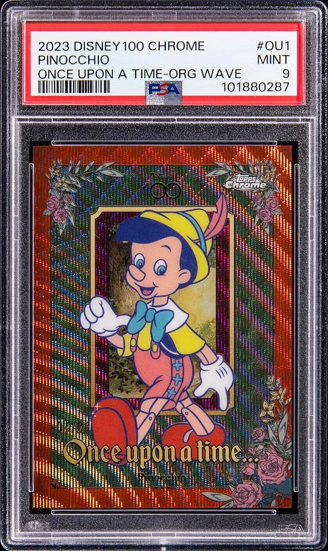 2023 Disney 100 Chrome Once Upon A Time Organic Wave Pinocchio #OU1 card image