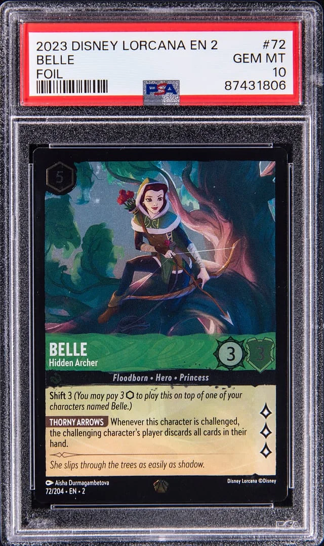2023 Disney Lorcana EN 2 Foil Belle #72 card image