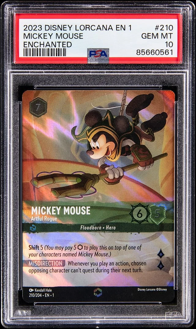 2023 Disney Lorcana Enchanted Holo Mickey Mouse #210 card image