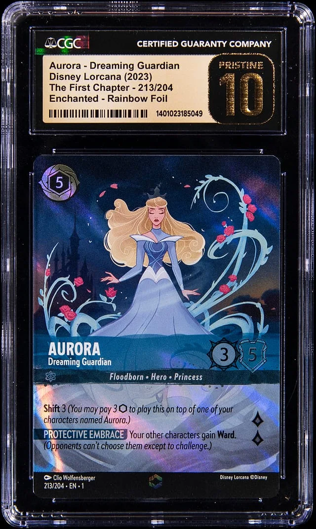 2023 Disney Lorcana Enchanted: The First Chapter Rainbow Foil Aurora - Dreaming Guardian #213 card image