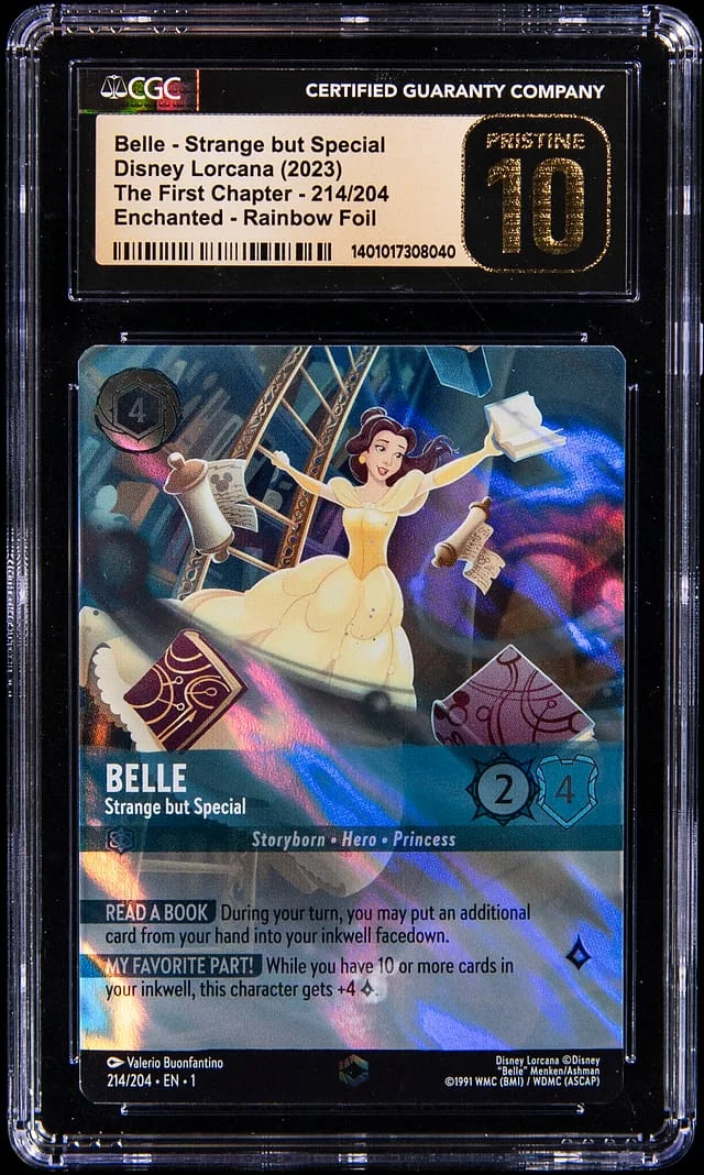 2023 Disney Lorcana Enchanted: The First Chapter Rainbow Foil Belle - Strange but Special #214 card image